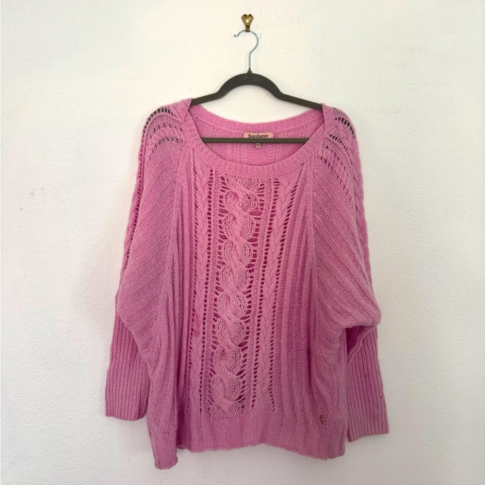 2000s vintage Juicy Couture knit sweater, pink, size M